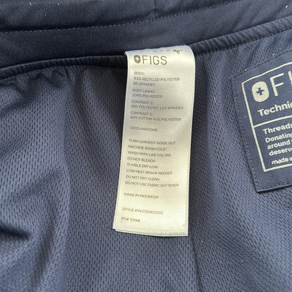 FIGS Zamora™ FREEx™ High waisted Jogger Scrub Pants Navy XXL - Picture 10 of 11